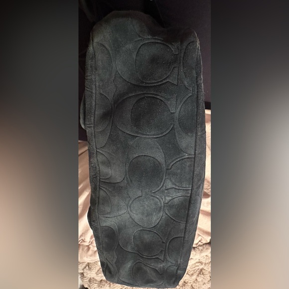 Authentic Coach Vintage Teal Suede Leigh Handbag! RARE - Picture 8 of 15